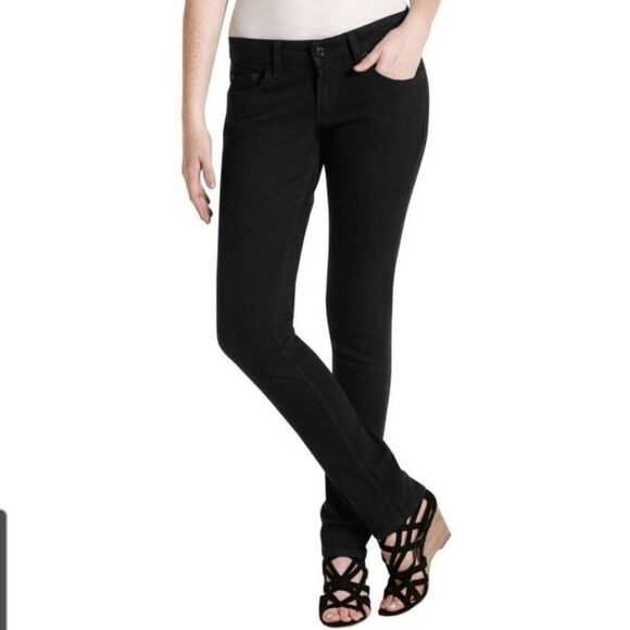 ☔️🩵Levi's 524 Black Too Super Low Skinny Jeans Size 9/29 - Picture 1 of 12